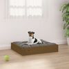 vidaXL Dog Bed Honey Brown 51.5x44x9 cm Solid Wood Pine