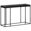 vidaXL Console Table Black 110x35x76 cm Solid Acacia and Mango Wood