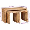 vidaXL Nesting Table 3 pcs Brown Solid Mango Wood