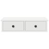 vidaXL Wall Shelf with Drawers White 60x28x15 cm Engineered Wood