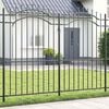 vidaXL Garden Fence Grey 240 x 215 cm Powder-coated steel