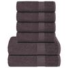 vidaXL 6 Piece Towel Set "FROGN" Anthracite 360 gsm