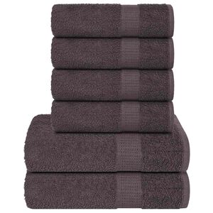 vidaXL 6 Piece Towel Set "FROGN" Anthracite 360 gsm