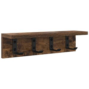 vidaXL Wall-Mounted Coat Rack Wall-Mounted Smoked Oak Engineered wood