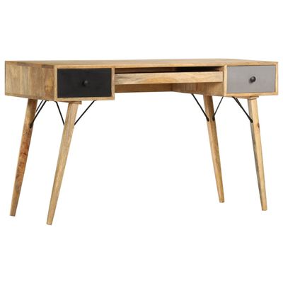vidaXL Desk with Drawers 130x50x80 cm Solid Mango Wood