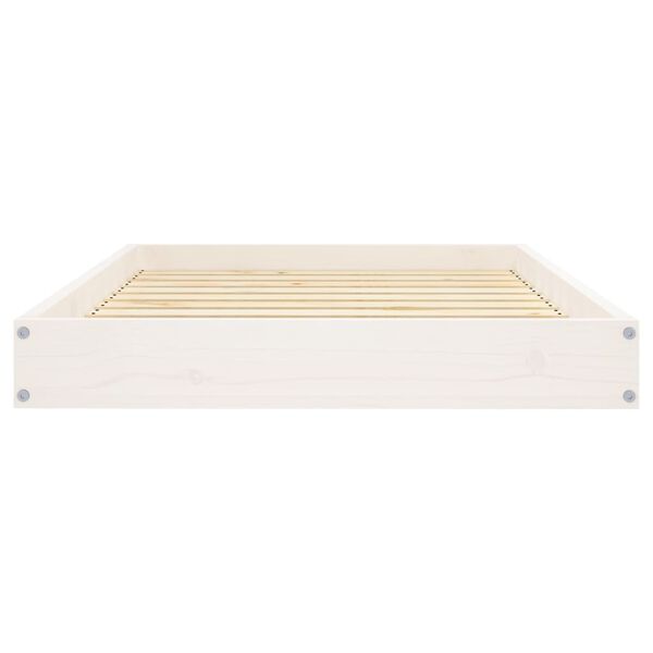 vidaXL Dog Bed White 91.5x64x9 cm Solid Wood Pine