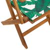 vidaXL Folding Garden Chairs 8 pcs Green Fabric and Solid Wood