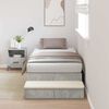 vidaXL Storage Bed Frame Concrete Grey 100 cm Engineered Wood