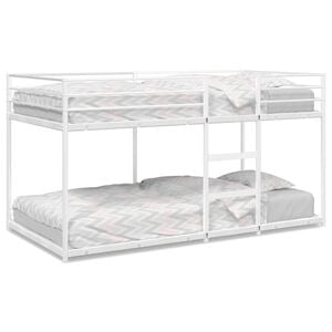 vidaXL Bunk Bed without Mattress White 100x200 cm Steel
