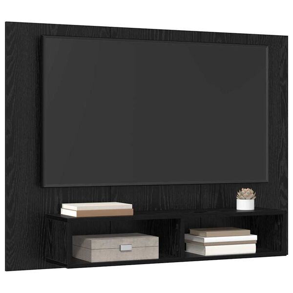 vidaXL TV Cabinet Set Black Oak 120 x 23.5 x 90 cm Engineered Wood