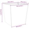 vidaXL Garden Planter 50x50x50 cm Galvanised Steel
