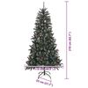 vidaXL Artificial Christmas Tree with 300 LEDs with Stand Green 210 cm