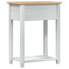 vidaXL Console table with Drawer White 55 x 35 x 73 cm Solid Pine Wood