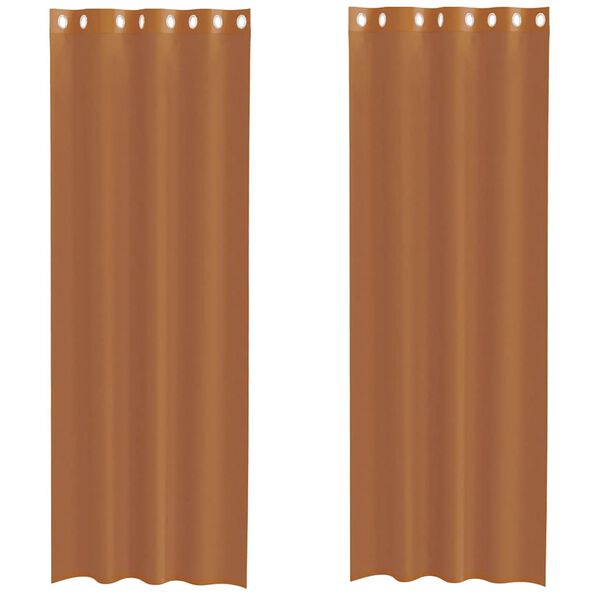vidaXL Voile Curtains with Grommets 2 pcs Terracotta