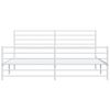 vidaXL Metal Bed Frame without Mattress with Footboard White 200x200cm
