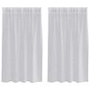 vidaXL Voile Curtain 2 pcs Light Grey 140 x 140 cm Polyester