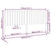 vidaXL Bed Headboard 185.5x4x100 cm Solid Wood Pine