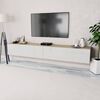 vidaXL TV Cabinets 2 pcs Engineered Wood 120x40x34 cm High Gloss White Oak