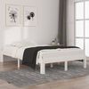 vidaXL Bed Frame without Mattress White Solid Wood Pine 120x200cm