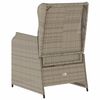 vidaXL Garden Bench 2 pcs Light Grey Poly Rattan