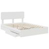 vidaXL Storage Bed with Headboard White 160 x 200 cm Engineered Wood