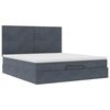 vidaXL Ottoman Bed with Mattresses Dark Grey 160x200cm Velvet