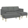 vidaXL Sofa Set 2 pcs Dark grey 173 x 131 x 67 cm Fabric