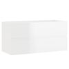 vidaXL Sink Cabinet with Built-in Basin High Gloss White Engineered Wood