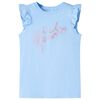 Kids'T-shirt with Ruffle Sleeves Light Blue 128