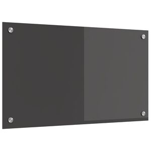 vidaXL Kitchen Backsplash Dark grey 70 x 40 x 0.6 cm Tempered Glass