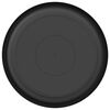 vidaXL Round Flower Tray 24 pcs Black &Oslash; 19 x 2 cm Plastic