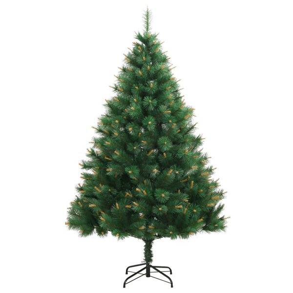 vidaXL Artificial Hinged Christmas Tree with Stand 240 cm