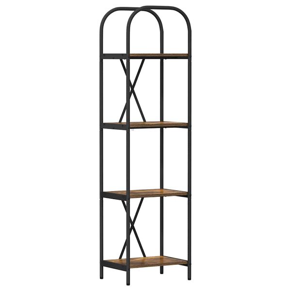 vidaXL Bookshelf Smoked Oak 40 x 30 x 146 cm Engineered wood