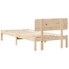 vidaXL Bed Frame with Headboard Natural 75 x 190 cm Solid Pine Wood