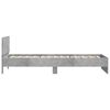 vidaXL Bed Frame without Mattress with LED Lights Concrete Grey 100x200 cm