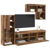 vidaXL TV Wall Units Wall-mounted 6 pcs Old Wood Engineered Wood