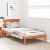 vidaXL Bed Frame with Headboard Brown 75 x 190 cm Solid Pine wood