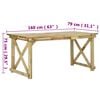 vidaXL Garden Table 160x79x75 cm Wood