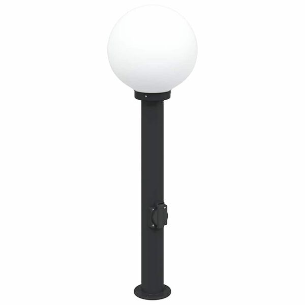 vidaXL Bollard Lights with Outlet 3 pcs 80 cm Black IP44