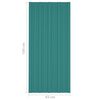 vidaXL Roof Panels 36 pcs Galvanised Steel Green 100x45 cm