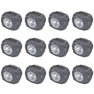 vidaXL Garden Light | Grey | Plastic | Small | Solar | Garden Light | Other