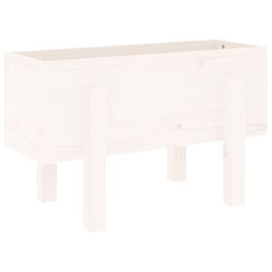 vidaXL Garden Planter White 62x30x38 cm Solid Wood Pine