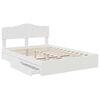 vidaXL Storage Bed with Headboard White 150 x 200 cm Engineered Wood