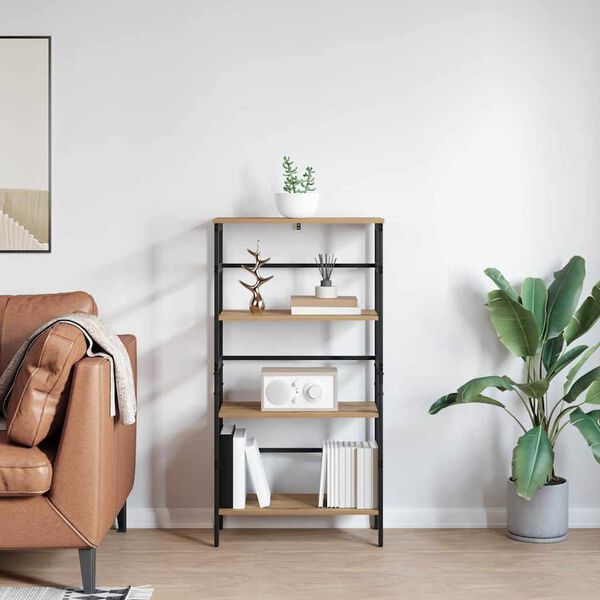 vidaXL Bookshelf Artisan Oak 60 x 29.5 x 115 cm Engineered Wood