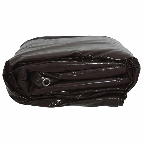 vidaXL Tarpaulin 650g / m&sup2; Brown 1.5 x 20 m Canvas with PVC Coating