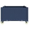 vidaXL Garden Planter with Wheels Blue Grey 100x80x54 cm PP