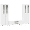 vidaXL TV Cabinet Set with Drawer FLORIN 3 pcs White Engineered Wood