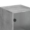 vidaXL Highboard with Glass Doors Concrete Grey 35x37x120 cm