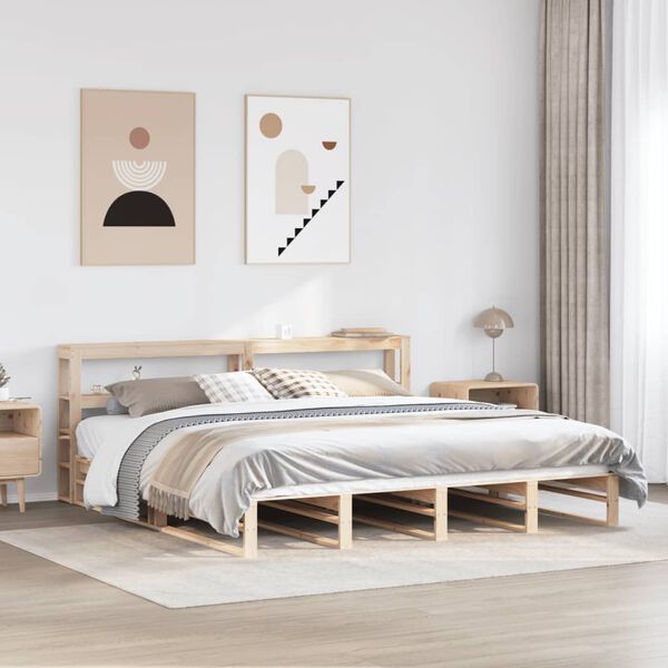 vidaXL Bed Frame without Mattress 200x200 cm Solid Wood Pine