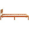 vidaXL Bed Frame with Headboard Wax Brown 75 x 190 cm Solid Pine Wood